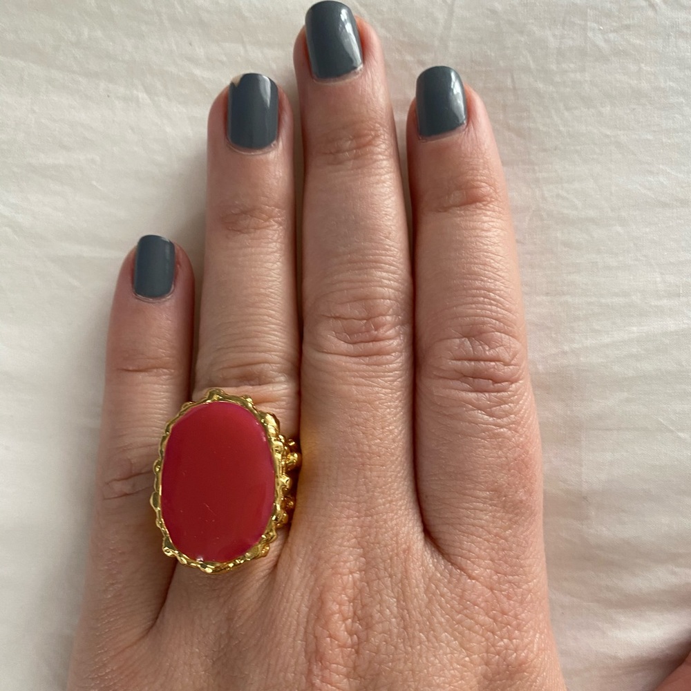 NEW Erica Anenberg Pepita Cocktail Ring, Sz 6.5